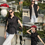 Nadorine Women's Blouse Casual Short Sleeve Shirt (DE Only)
