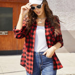 Nadorine Checked Shirt Women's Long Sleeve Costume Blouse (DE Only)