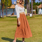 Nadorine Long Women's Elegant Maxi Skirt with Pockets (DE Only)