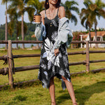 Nadorine Women Midi Dress Bohemian Beach Cover Up Dress