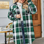 Zeagoo Womens Plus Size Flannel Plaid Button Down Shacket Jacket