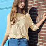 Nadorine Crochet Tops Off The Shoulder Sweaters