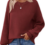 Nadorine Cozy Crewneck Chunky Knit Sweater (US Only)