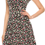 Nadorine A-line dress V-neck floral dress elegant summer dresses (DE Only)