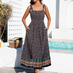 Nadorine Maxi Dress with Pockets Spaghetti Strap Sundress