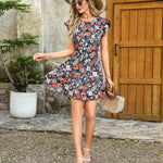 Nadorine Women's Dress Round Neck Knee-Length Casual Dress (DE Only)
