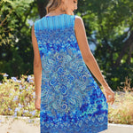 Nadorine Casual Boho Sleeveless Sundresses with Pockets