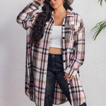Zeagoo Womens Plus Size Flannel Plaid Button Down Shacket Jacket