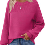 Nadorine Cozy Crewneck Chunky Knit Sweater (US Only)