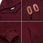 Women Quilted Sweatshirt, Casual Hoodies Pullover with Long Sleeve Hooded Sweatshirt (Us Only)