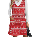 Trendy V-neck Sweater Knit Vest Dress (US Only)