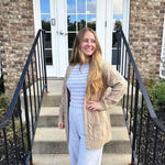 Nadorine Women's Oversized Cardigan Cable Knit V Neck Sweater