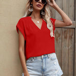 Nadorine Women's Blouses Elegant Chiffon T-Shirt (DE Only)