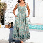 Nadorine Maxi Dress with Pockets Spaghetti Strap Sundress