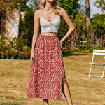 Nadorine Skirt Women's Elegant Printed Skirt Boho Beach Skirt (DE Only)