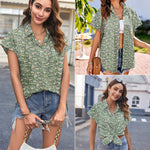 Nadorine Women's Blouse Casual Short Sleeve Shirt (DE Only)