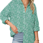Nadorine Linen Button Down Shirts  Long Sleeve Cotton Gauze Tops