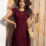 Nadorine Women's Dress Round Neck Knee-Length Casual Dress (DE Only)