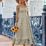 Nadorine Maxi Dress with Pockets Spaghetti Strap Sundress
