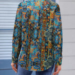 Zeagoo Womens Button Down Shirt Long Sleeve Blouse Business Work Tops Dressy Casual Floral Printed Outfits with Pocket