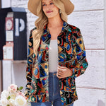 Zeagoo Womens Button Down Shirt Long Sleeve Blouse Business Work Tops Dressy Casual Floral Printed Outfits with Pocket