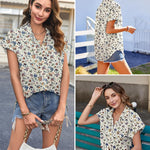 Nadorine Women's Blouse Casual Short Sleeve Shirt (DE Only)