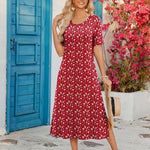 Nadorine Women Floral Summer Dress Casual Beach Dress