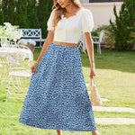 Nadorine Maxi Skirts Boho Pleated A-Line Flowy Swing Skirt