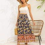 Nadorine Women's Boho Floral Skirt