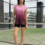 Zeagoo Womens Cap Sleeve V Neck T Shirts with Pocket