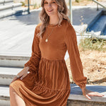 Nadorine Women's Long Sleeve Elegant Velvet Dress (DE Only)