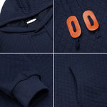 Women Quilted Sweatshirt, Casual Hoodies Pullover with Long Sleeve Hooded Sweatshirt (Us Only)