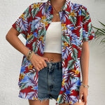 Zeagoo Womens Button Down Linen Shirt Short Sleeve Cotton Blouse