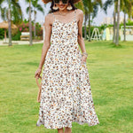 Zeagoo Womens Long Dress Adjustable Strap Floral Casual Dress