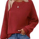 Nadorine Cozy Crewneck Chunky Knit Sweater (US Only)