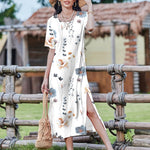 Nadorine Women Floral Summer Dress Casual Beach Dress