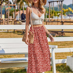 Nadorine Skirt Women's Elegant Printed Skirt Boho Beach Skirt (DE Only)