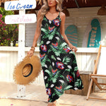Zeagoo Womens Maxi Dress Spaghetti Strap Casual Printed Dress