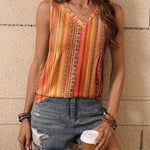 Zeagoo Women's Tank Tops Loose Fit Casual V Neck Boho Shirts