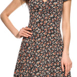 Nadorine A-line dress V-neck floral dress elegant summer dresses (DE Only)