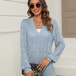 Nadorine Women's Lightweight Crochet Cropped Cardigan