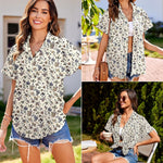 Nadorine Women's Blouse Casual Short Sleeve Shirt (DE Only)