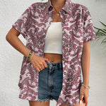 Zeagoo Womens Button Down Linen Shirt Short Sleeve Cotton Blouse