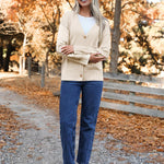 Nadorine Women's Oversized Button Sweaters Open Front Cardigans