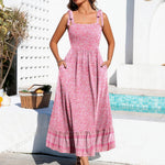 Nadorine Maxi Dress with Pockets Spaghetti Strap Sundress
