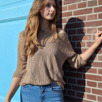 Nadorine Crochet Tops Off The Shoulder Sweaters