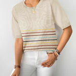 Zeagoo Womens Sweaters Short Sleeve Top