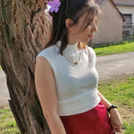 Nadorine Women's 2024 Mock Turtle Neck Sweater Vest
