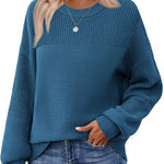 Nadorine Cozy Crewneck Chunky Knit Sweater (US Only)
