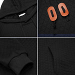 Women Quilted Sweatshirt, Casual Hoodies Pullover with Long Sleeve Hooded Sweatshirt (Us Only)